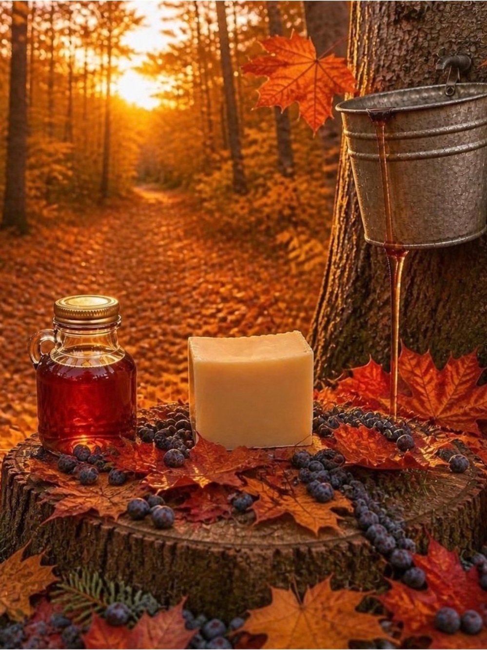 Donkey Milk Soap Luxury Skin Nutrition Orchid & Vine Fresh Autumn Leaves - Picture 3 of 4